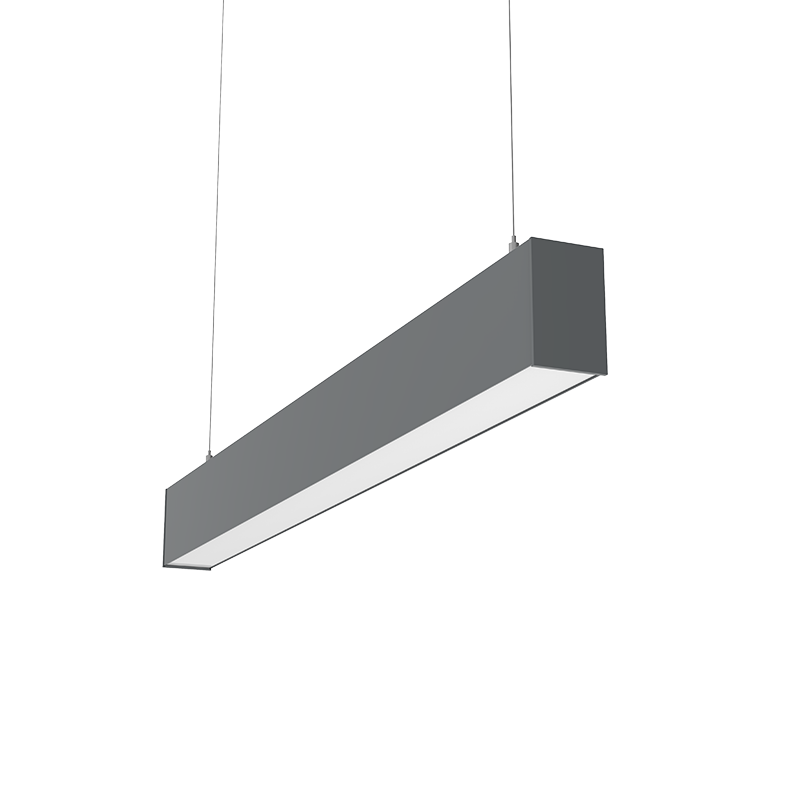 Светодиодный светильник VARTON X-line 0,5 м 15 Вт одиночный подвесной 507x63x100 мм IP40 RAL7045 серый муар Tunable White (3000-6500K) с рассеивателем OPAL с декоративным проводом 2 м и комплектом подвесов 2 м диммируемый по протоколу DALI